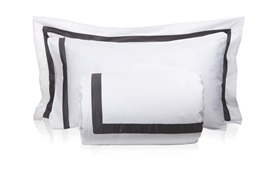 Finibus Border King           Duvet Set Grey
