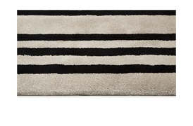 Vicos Border Rug 250x350cm in Black & Beige 