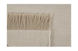Two-Tone Beige/White Throw 