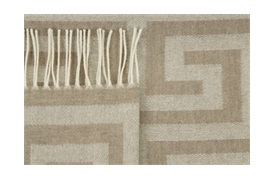 Beige Key Throw
