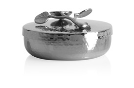 Botanical Leaf Round Trinket Box