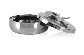 Botanical Leaf Round Trinket Box