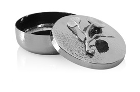 Botanical Leaf Round Trinket Box