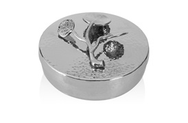 Botanical Leaf Round Trinket Box