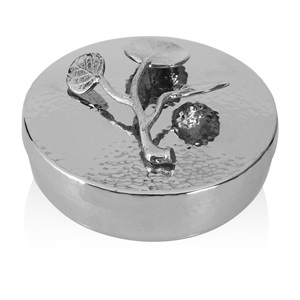 Botanical Leaf Round Trinket Box