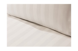 Caily Stripe Super king Duvet Set White with Standard Pillowcases