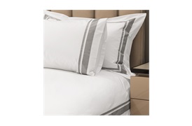Alessandro Super King Duvet Set Silver Grey with Standard Pillowcases