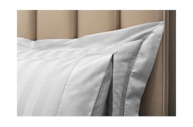600tc Caily Duvet Set     in Silver Grey Stripes
