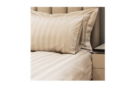 Caily Stripe King Duvet Set Stone