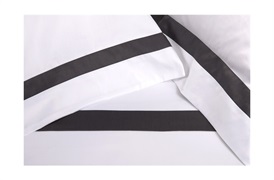 Finibus Border King           Duvet Set Grey