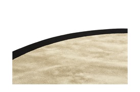 Barker Border Round Rug D:320 in Pebble Grey and Black