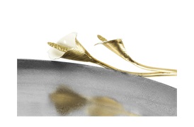 Calla Lily Oval Tray