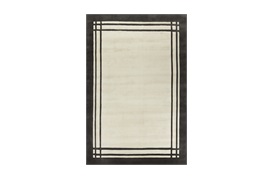 Davy Border Rug 300x400cm in Titanium Grey Border / Ecru Centre