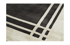 Davy Border Rug 300x400cm in Ecru Border / Titanium Grey Centre