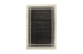 Davy Border Rug 300x400cm in Ecru Border / Titanium Grey Centre