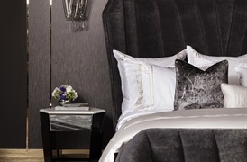Peter Reed 600tc Athena Duvet set in Metallic Stone