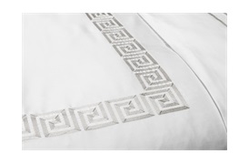 Peter Reed Athena Duvet Set Super King - Metallic Silver WITH STANDARD PILLOWCASES