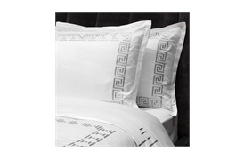Peter Reed Athena Duvet Set Super King - Metallic Silver WITH STANDARD PILLOWCASES