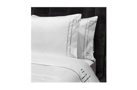 Peter Reed Hera Sheet Set Super King - Metallic Silver WITH STANDARD PILLOWCASES