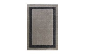 Austen Border Rug 200x250cm Cloudy Grey & Gunmetal