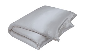 Silver Grey Silk Bed linen       by Gingerlily