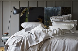 Silver Grey Silk Bed linen       by Gingerlily