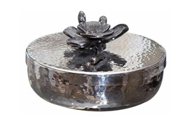 Black Orchid                    Round Trinket Box 
