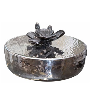 Black Orchid                    Round Trinket Box 