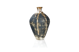 Magma Medium Vase in Gold Trickle