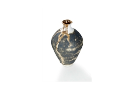 Magma Medium Vase in Gold Trickle