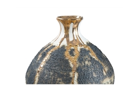 Magma Medium Vase in Gold Trickle
