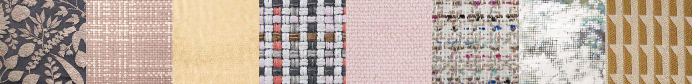 Designer's Guild fabrics and wallpaper, Romo fabrics and Jason d'Souza fabrics