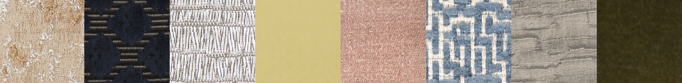 Designer's Guild fabrics and wallpaper, Romo fabrics and Jason d'Souza fabrics