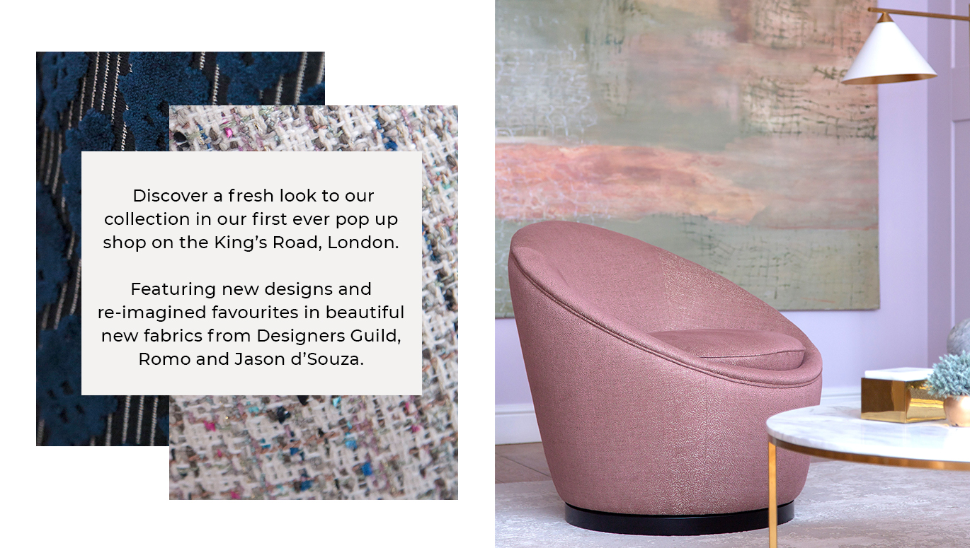 Designer's Guild fabrics and wallpaper, Romo fabrics and Jason d'Souza fabrics