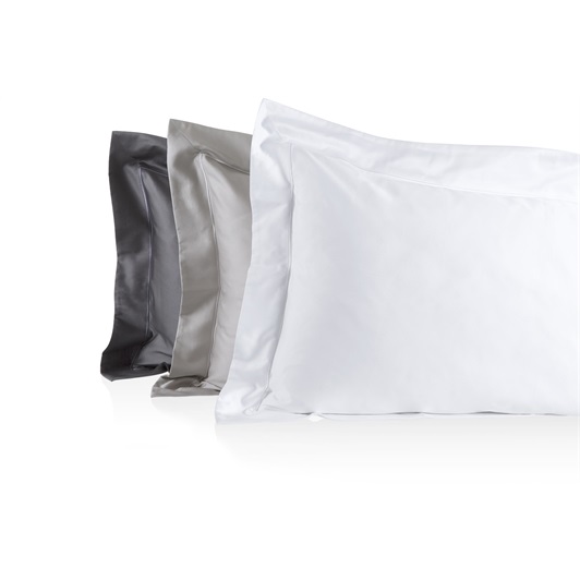 Finibus Embroidery Standard Oxford Pillowcases White 