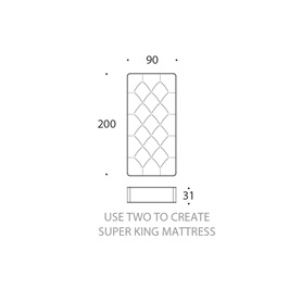 Single- Zip link mattress Regular (Superking size)