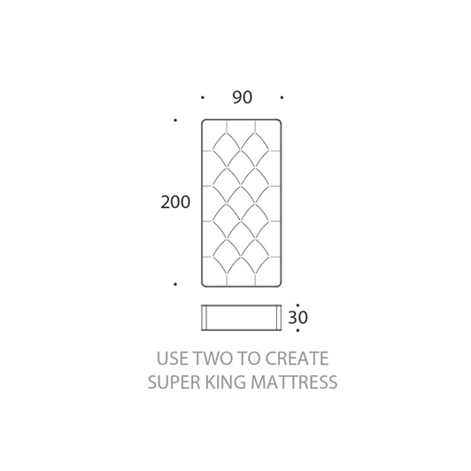 Single- Zip link mattress Regular (Superking size)