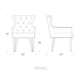 Carver Chair - Piping