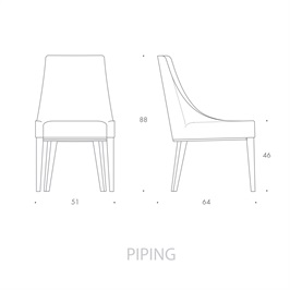 Dining Chair - Piping