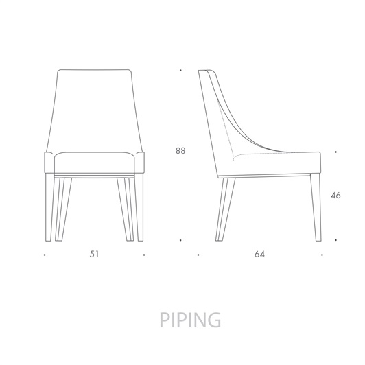 Dining Chair - Piping