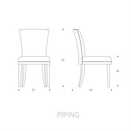 Dining Chair - Piping