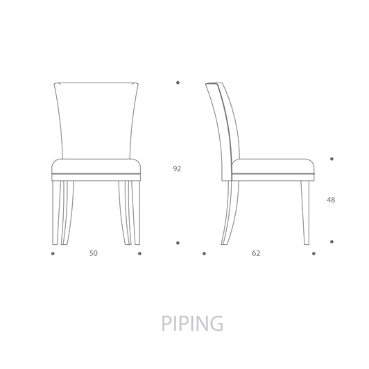 Dining Chair - Piping