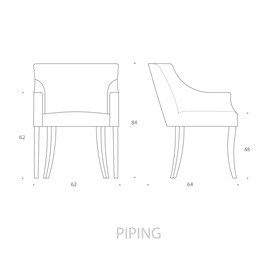 Carver Chair - Piping