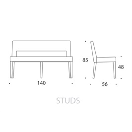 Medium Bench 05 - Studs