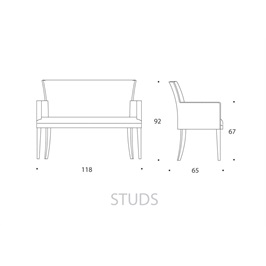 Small Carver Bench 10 - Studs