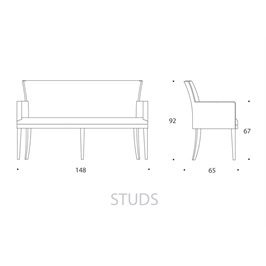 Medium Carver Bench 11 - Studs
