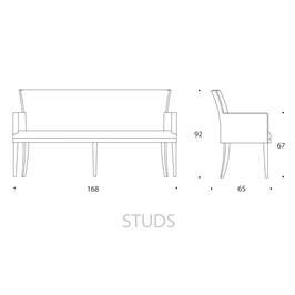 Large Carver Bench 12 - Studs