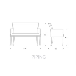 Small Carver Bench 04 - Piping