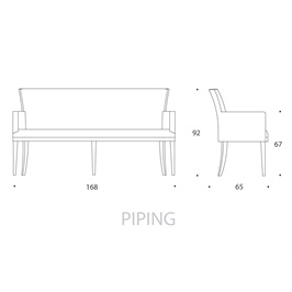 Large Carver Bench 06 - Piping