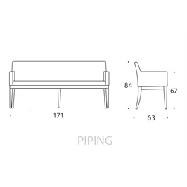 Large Carver Bench 06 - Piping